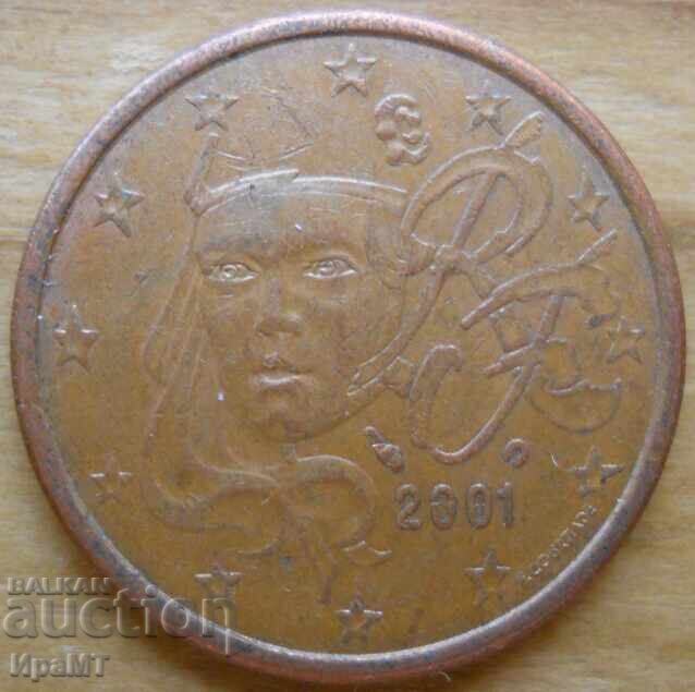 5 λεπτά του ευρώ 2001 Γαλλία με τιμή € 0.50 | 0.98 BGN