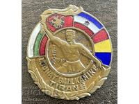 43797 Bulgaria Albania Iugoslavia și România insignă Balcaniada