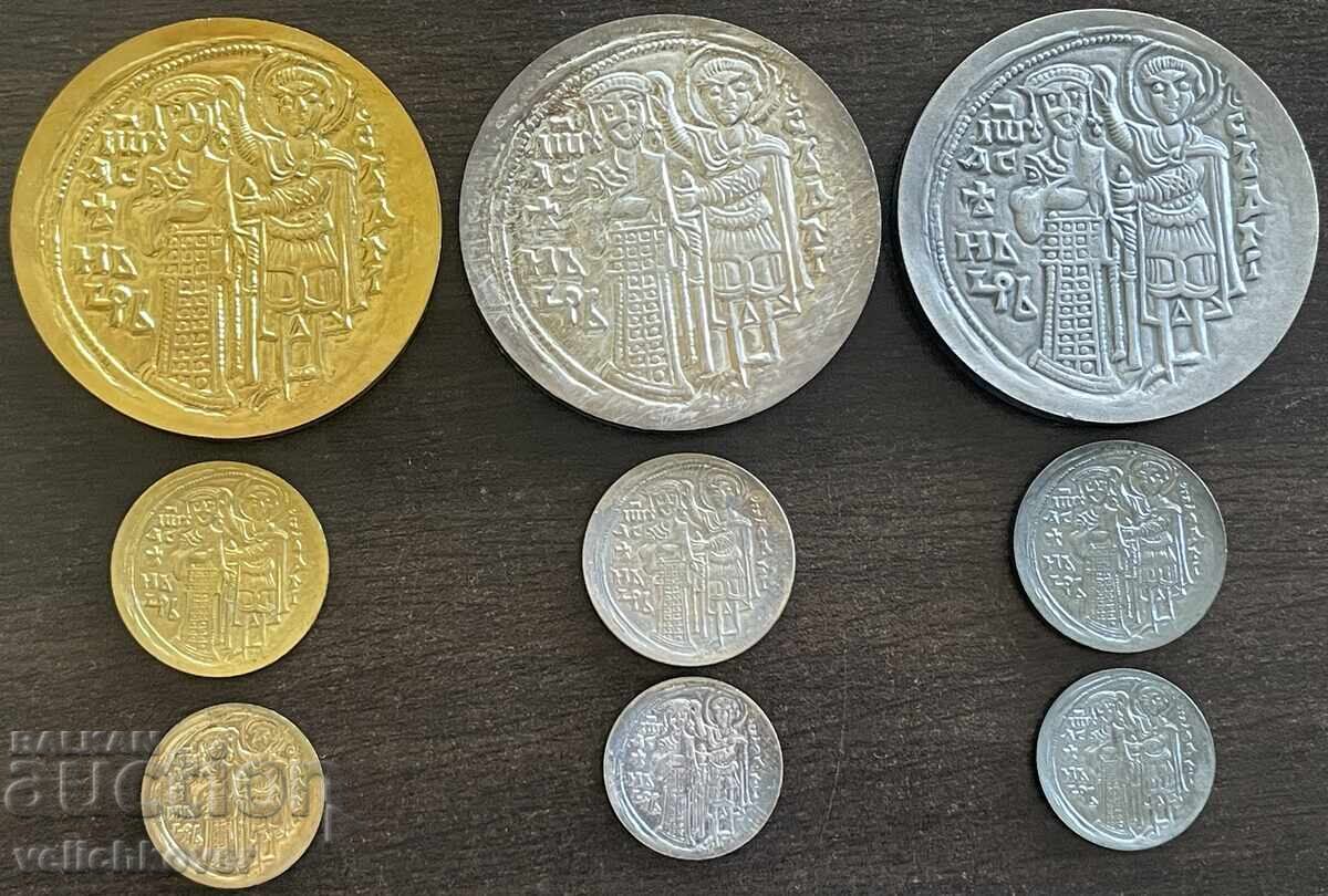 43798 Bulgaria lot 9 plachete și jetoane NIM monedă Țar Ivan Asen