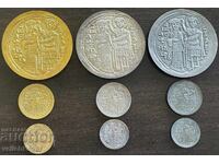 43798 Bulgaria lot 9 plachete și jetoane NIM monedă Țar Ivan Asen