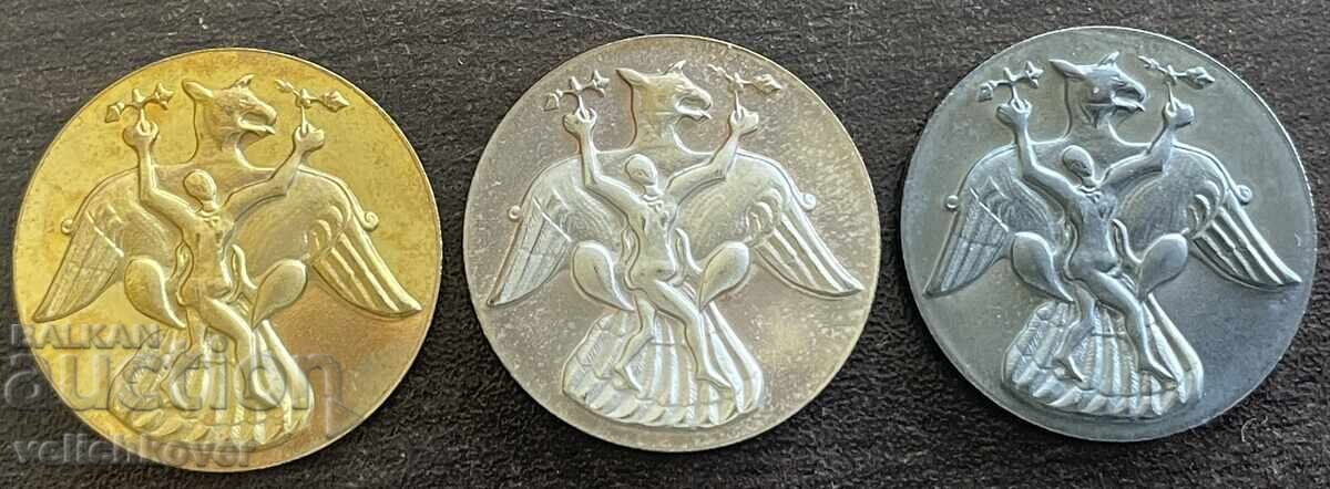 43800 Bulgaria lot 3 jetoane NIM medalion tezaurul de la Nagyszentmiklós
