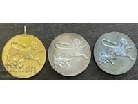 43803 Bulgaria lot 3 jetoane NIM relief leoaică din Stara Zagora