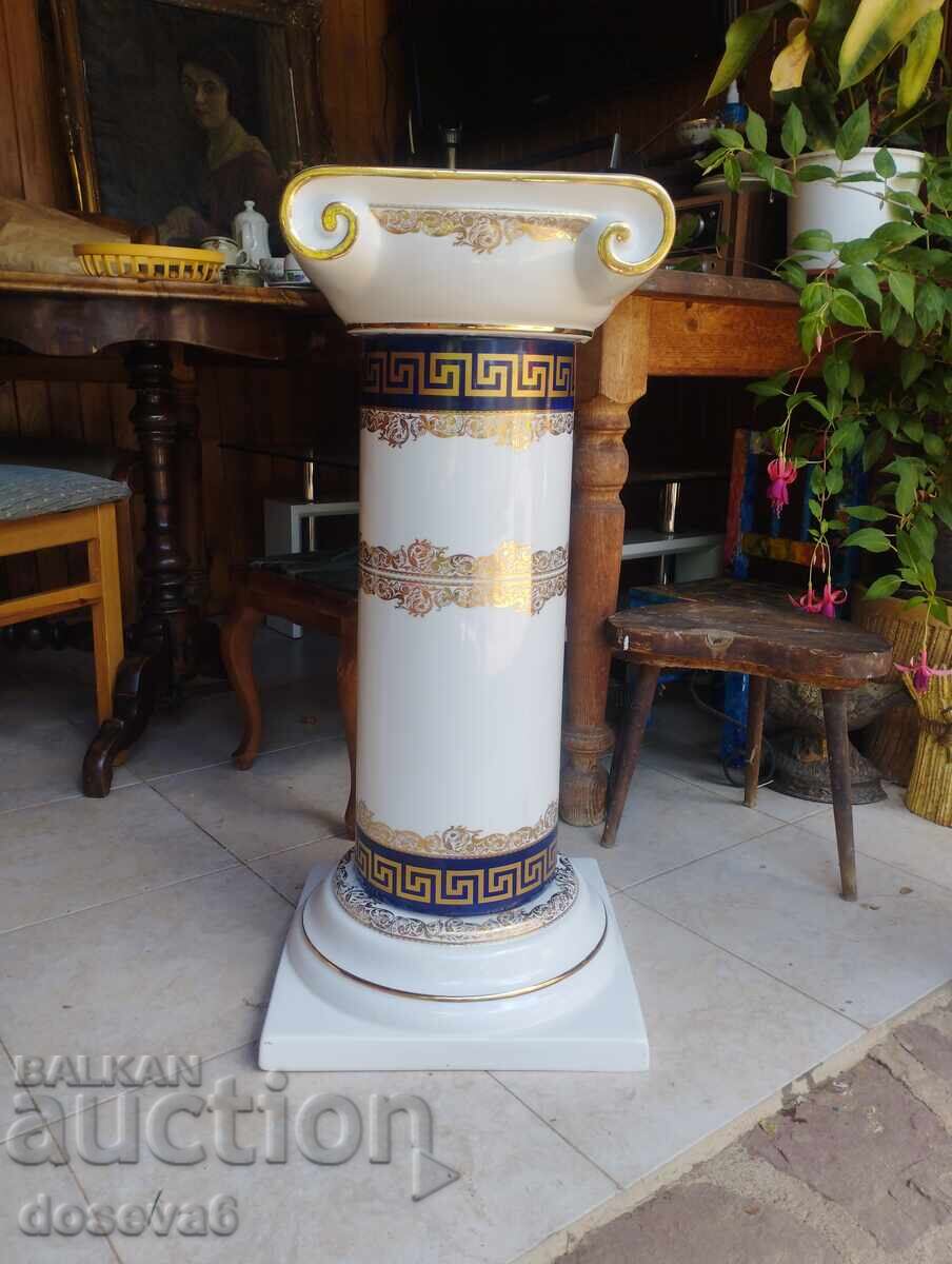 Coloană italiană din porțelan SARRI Italy – (Placată cu aur de 24k)