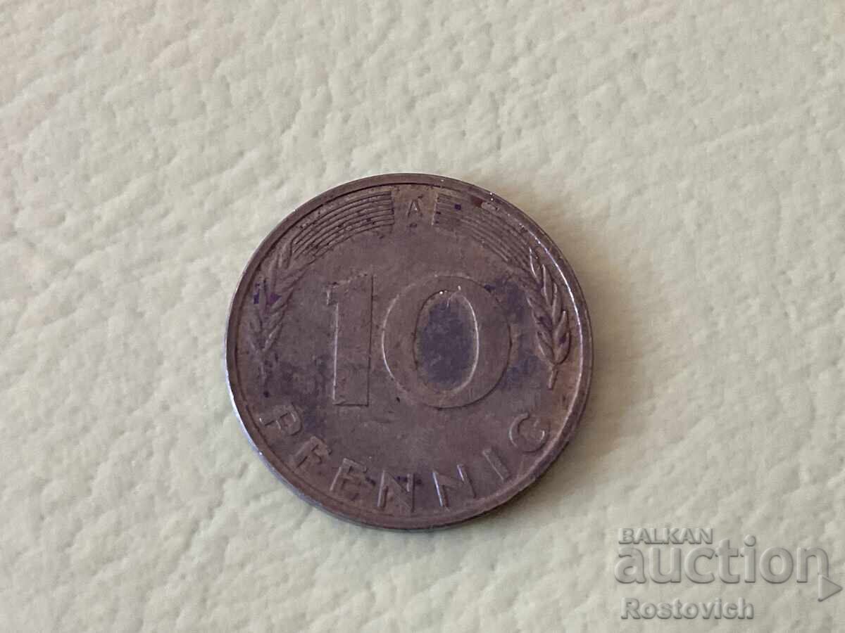 Germania 10 pfennig 1991 „A” cu preț € 0.59 | 1.15 BGN