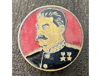 43821 Bulgaria insignă cu chipul lui Iosif Stalin email pe șurub