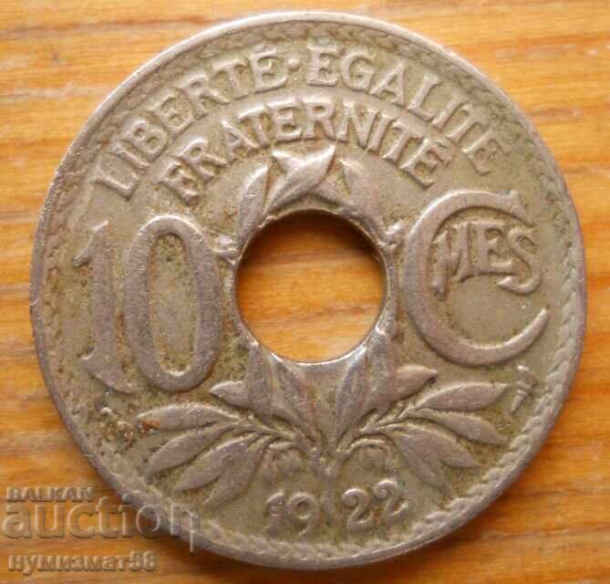 10 сантима 1922 г - Франция 10 сантима 1922 г - Франция