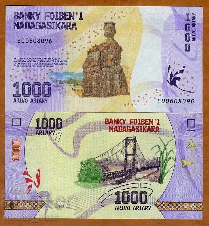 Madagascar 1000 de ariari 2017 UNC