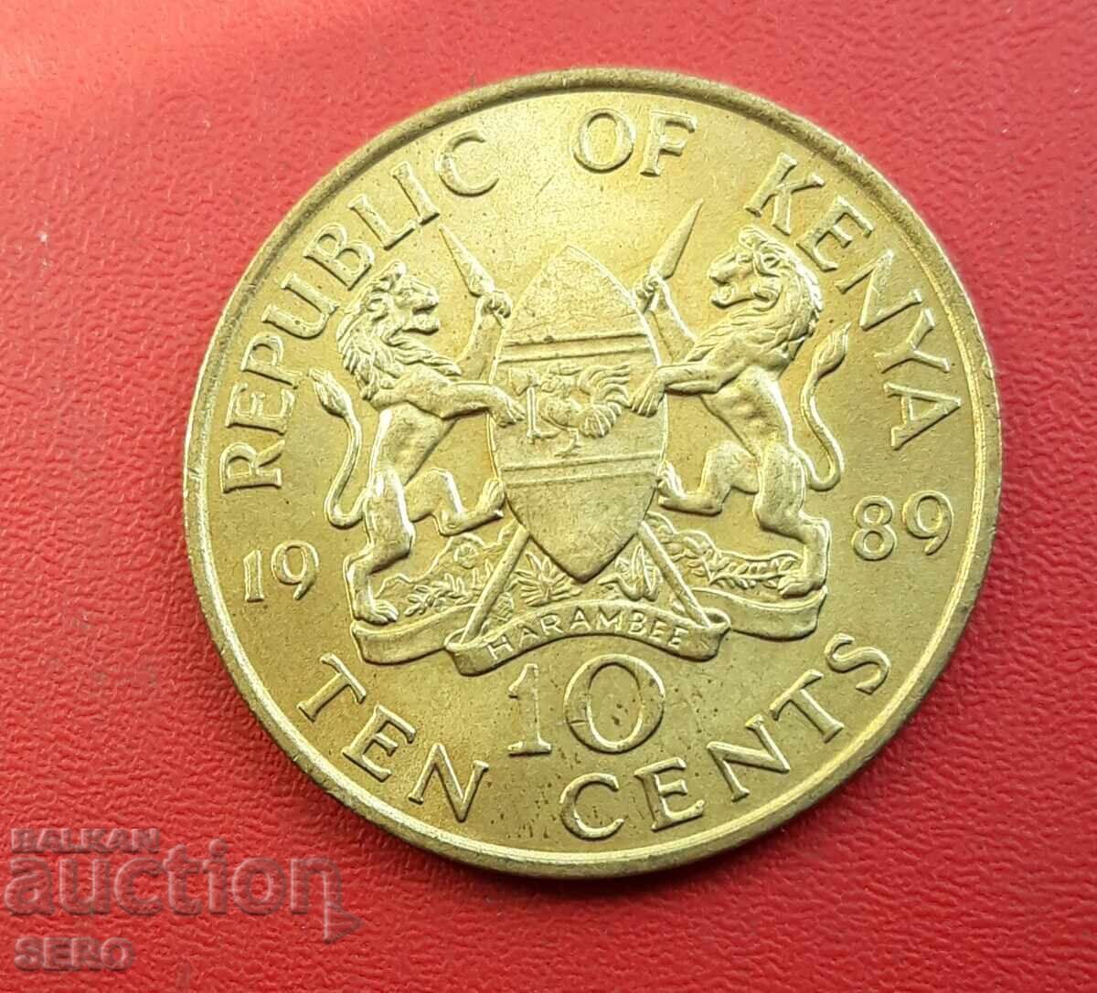 Kenya-10 cenți 1989