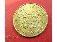 Kenya-10 cenți 1989