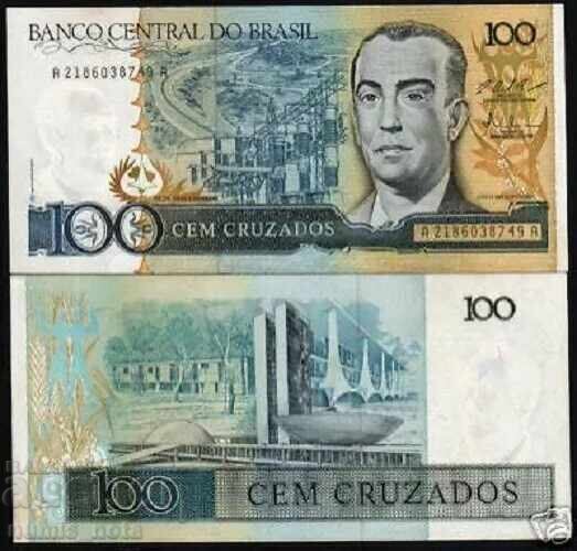 Βραζιλία 100 kruzado 1987 UNC Βραζιλία 100 kruzado 1987 UNC