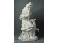 Rudolf Hlavica Veche figurină mare din ceramică femeie semnată