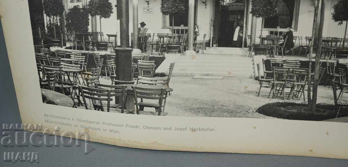1900 Βιέννη αρχιτεκτονική λιθογραφία βίλας κτιρίου σπιτιού με τιμή € 2.60 | 5.09 BGN