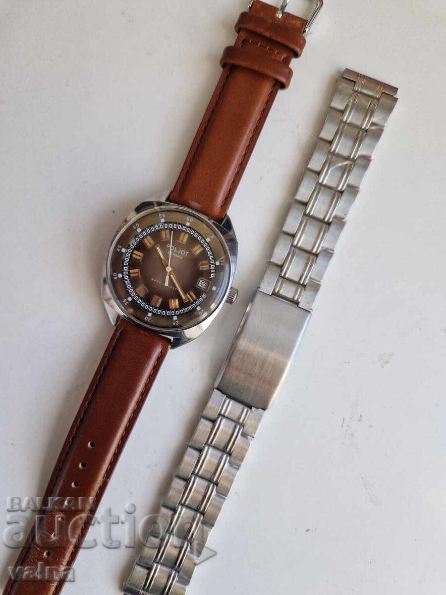POLJOT, 23 rubine, automatic, cal. 2616.2H, carcasă 39mm! URSS, - 7