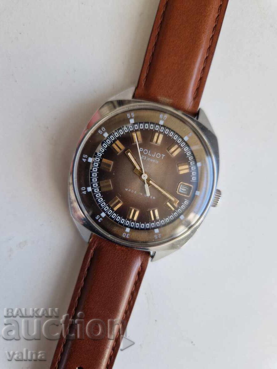 POLJOT, 23 rubine, automatic, cal. 2616.2H, carcasă 39mm! URSS,