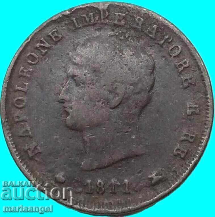 Livrarea Napoleon 3 centesimi 1811 Italia M - Milano