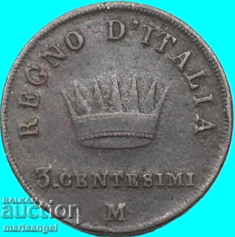 Napoleon 3 centesimi 1811 Italia M - Milano - 7