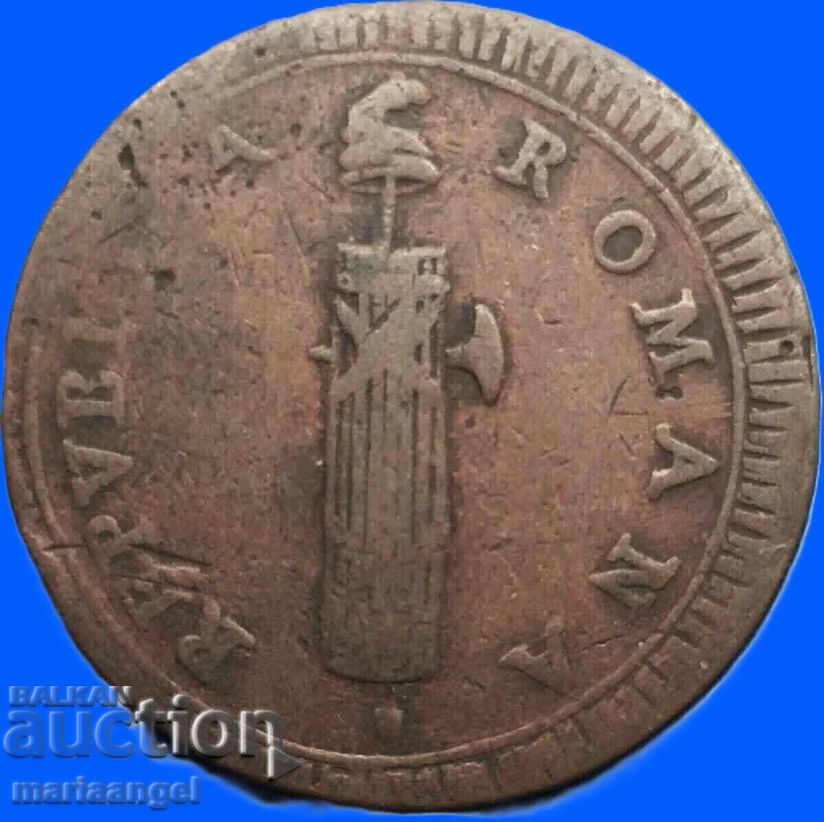 Δημοπρασία First Roman Republic 2 bayochi 1798 -1799 Vatican 35mm 19g Δημοπρασία First Roman Republic 2 bayochi 1798 -1799 Vatican 35mm 19g