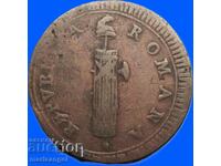 First Roman Republic 2 bayochi 1798 -1799 Vatican 35mm 19g