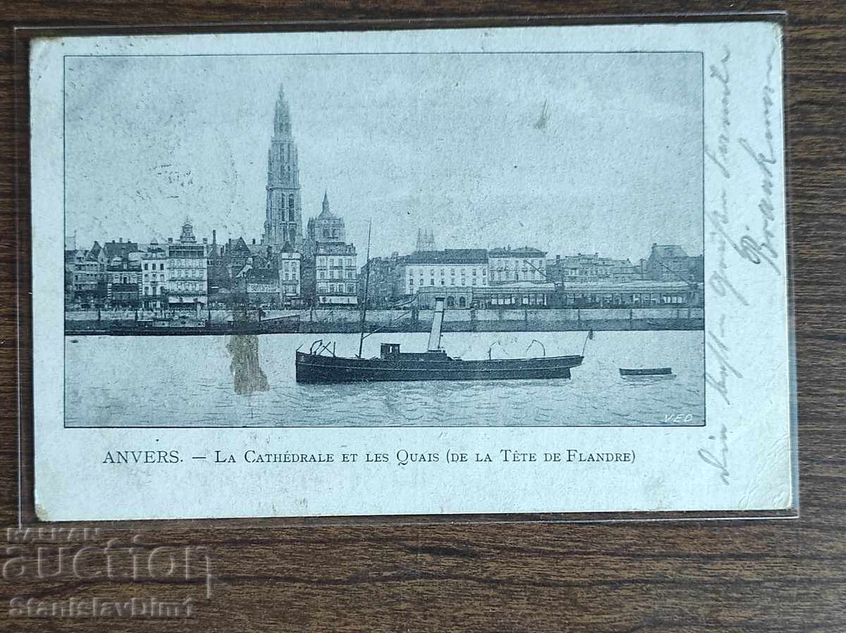 Censored postcard Antwerp WWI