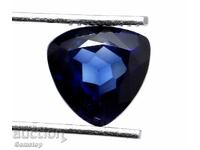 PREȚ DE LICHIDARE! 16.50 ct safir natural tăietură trilion, Kashmir, de la 1 ct!