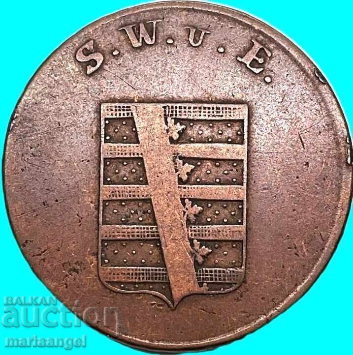 4 πφένιγκ 1810 Γερμανία 6,98γρ Σαξονία-Βαϊμάρη-Άιζεναχ ΣΠΑΝΙΟ - 6