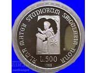 500 Lire 1988 Italia Jubileul Universității din Bologna PROOF UNC