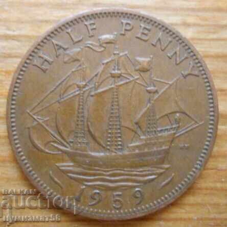 1/2 penny 1959 - Marea Britanie (Elizabeth II)