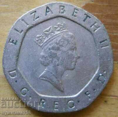 20 пенса 1989 г  - Великобритания с цена € 0.30 | 0.59 лв.