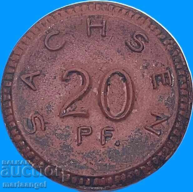 20 πφένιγκ 1921 Γερμανία Σαξονία WWI - Πρώτος Παγκόσμιος Πόλεμος με τιμή € 8.95 | 17.50 BGN