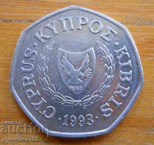 50 de cenți 1993 - Cipru cu preț € 0.80 | 1.56 BGN