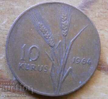 10 kurush 1964 - Turkey