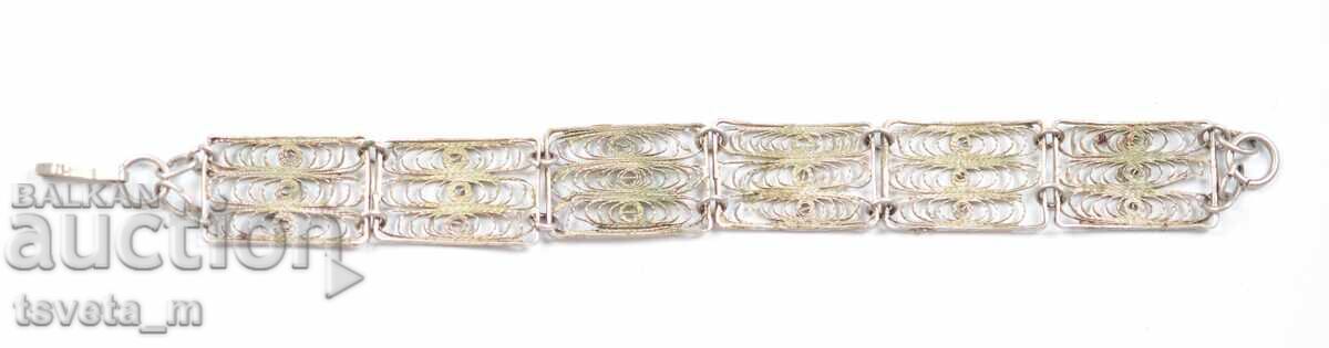 Auction  Antique filigree bracelet, National Revival period jewelry