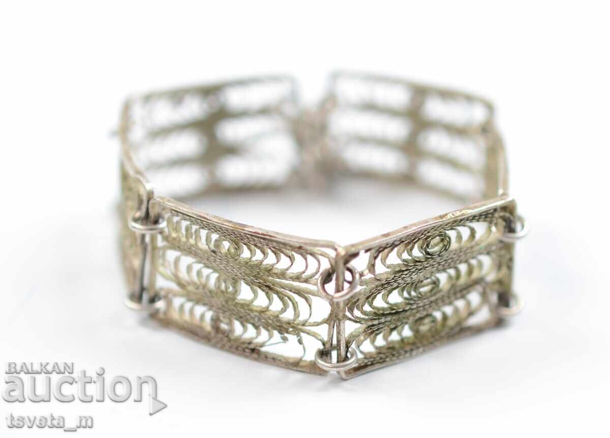 Antique filigree bracelet, National Revival period jewelry