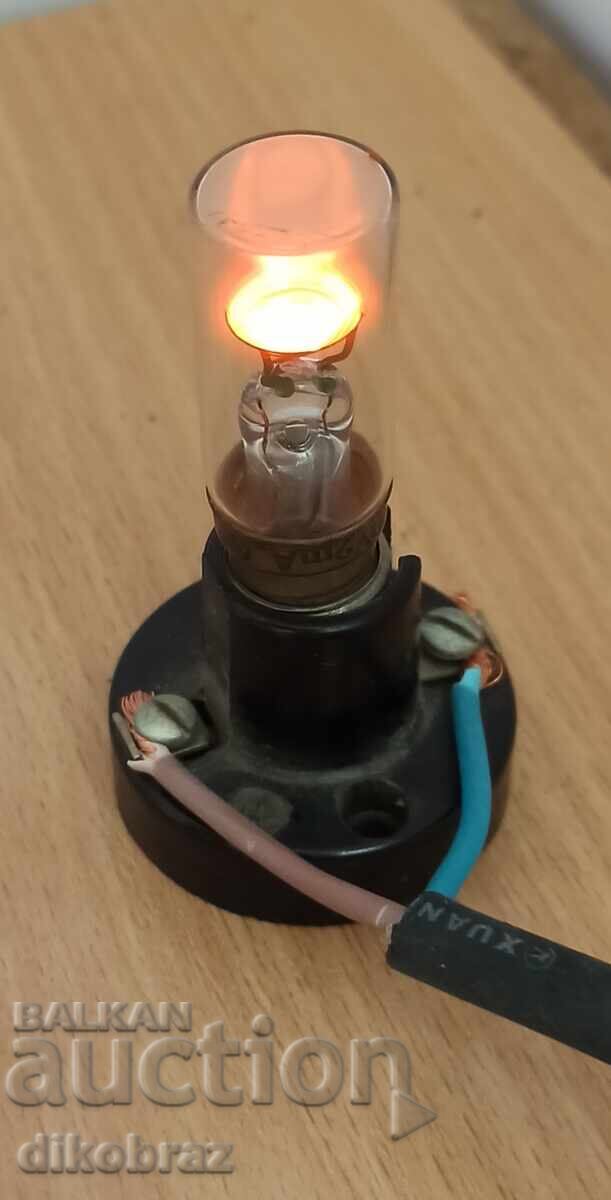 Glim lamp E14 with bakelite wall socket - 5