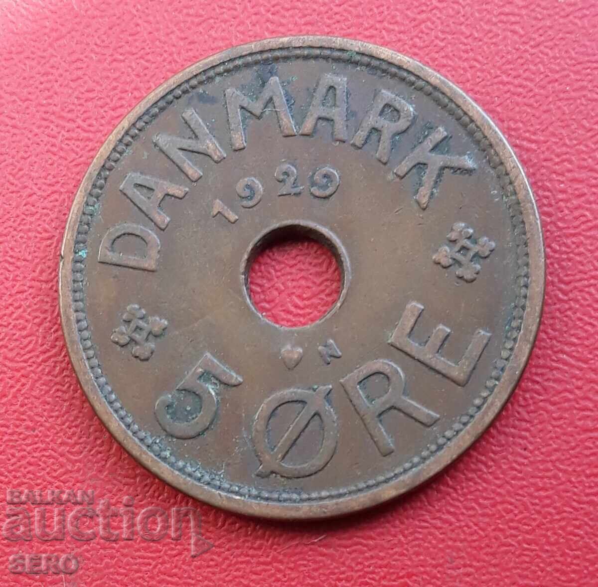 Danemarca - 5 øre 1929