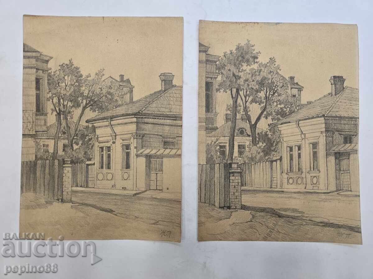 Б.З.Ц Живка Пейчева - лот 2 рисунки 1918г с цена € 1.00 | 1.96 лв. Б.З.Ц Живка Пейчева - лот 2 рисунки 1918г с цена € 1.00 | 1.96 лв.