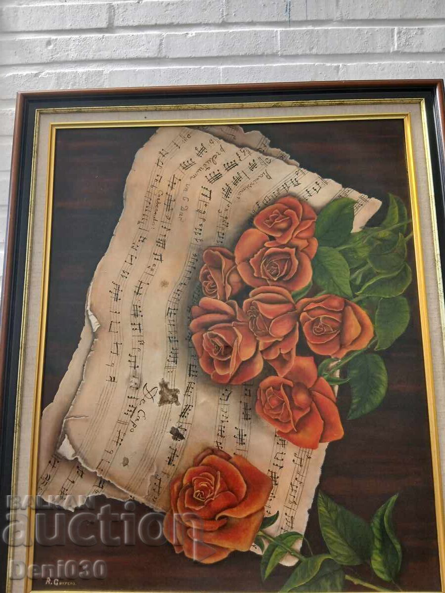 Licitație Frumos mare pictură originală în ulei pe pânză Licitație Frumos mare pictură originală în ulei pe pânză