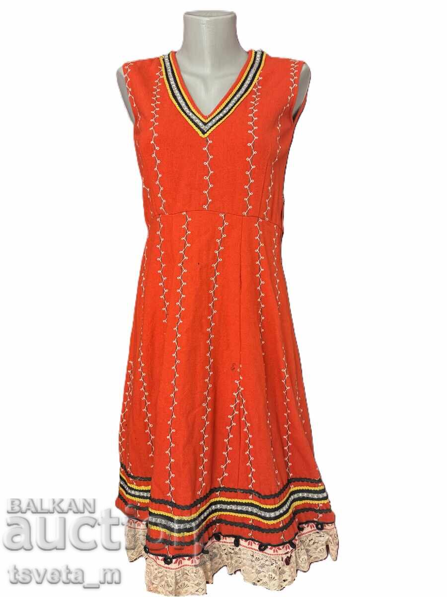 Woolen women's folk sukman, folk costume