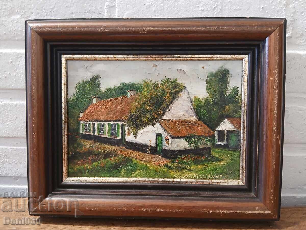 Авторска картина масло върху дърво