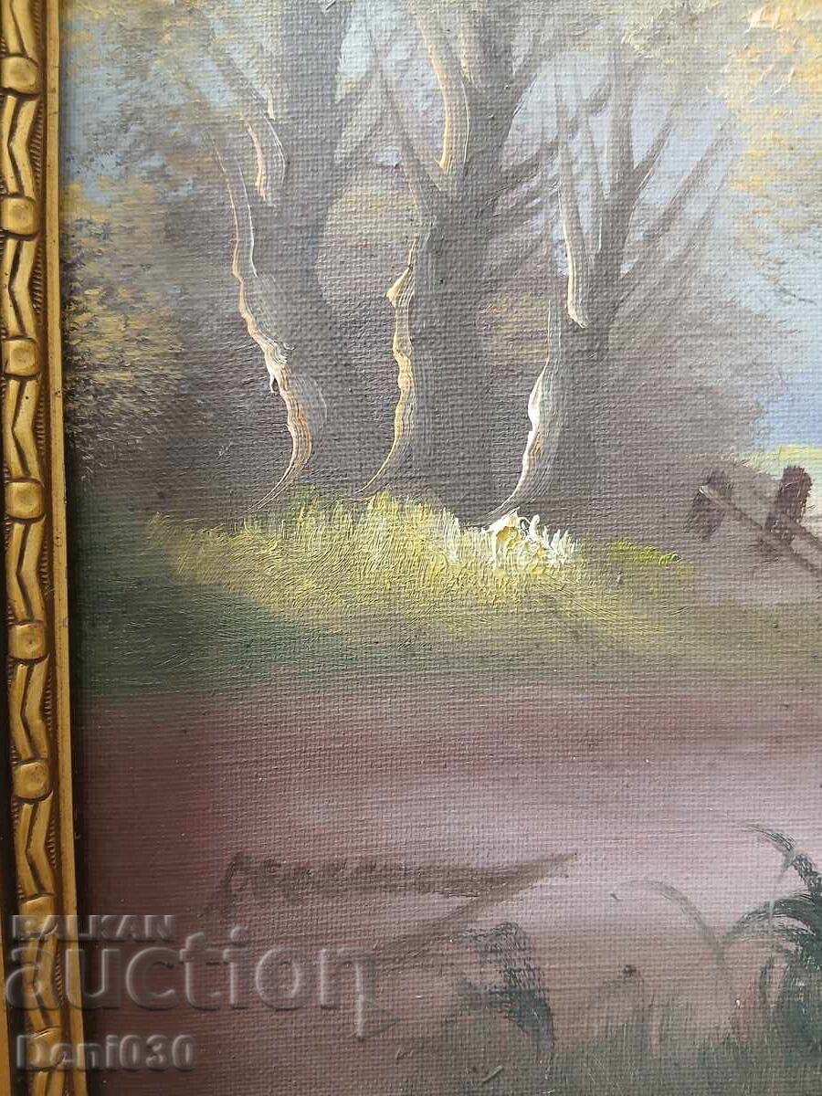Frumos pictură originală în ulei pe pânză într-un cadru frumos - 6