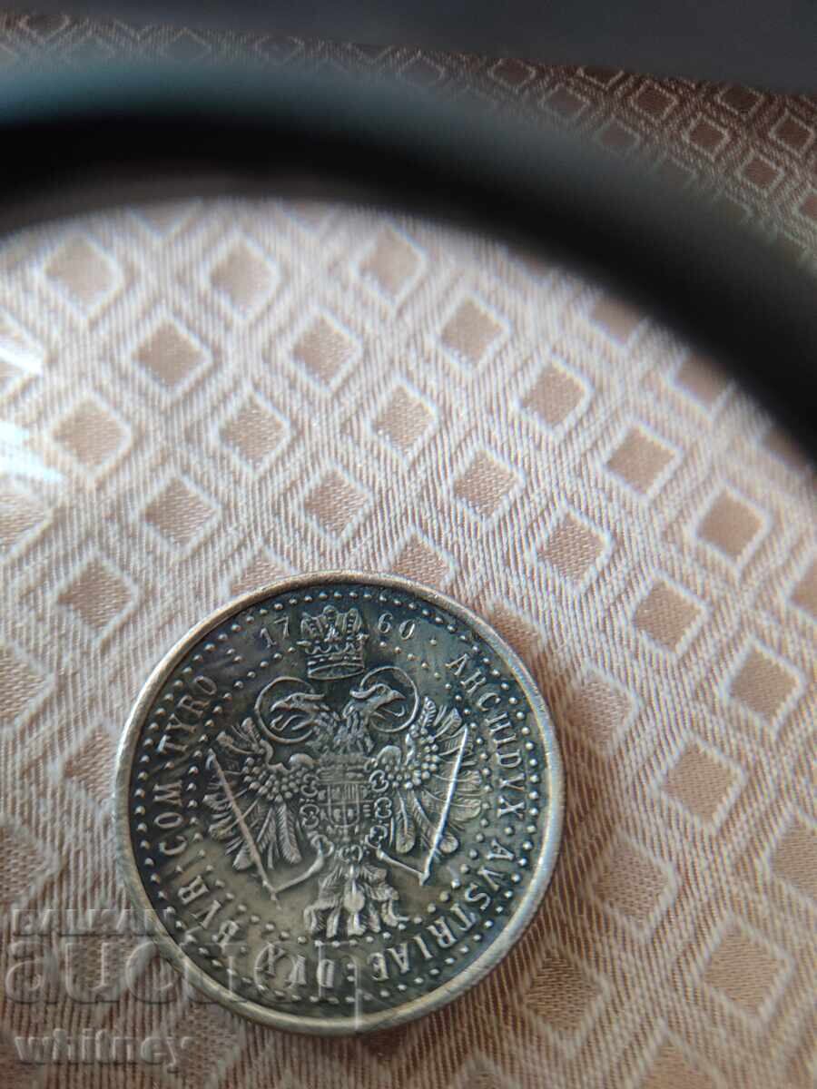 Buton vechi din argint Maria Terezia 1760