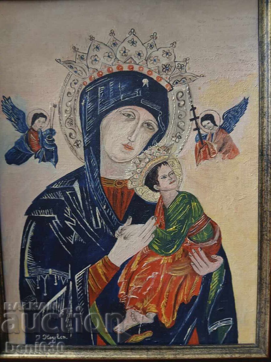 Δημοπρασία Πολύ παλιά εικόνα ζωγραφισμένη σε ξύλο