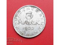 Германия-3 марки 1922 А-Берлин