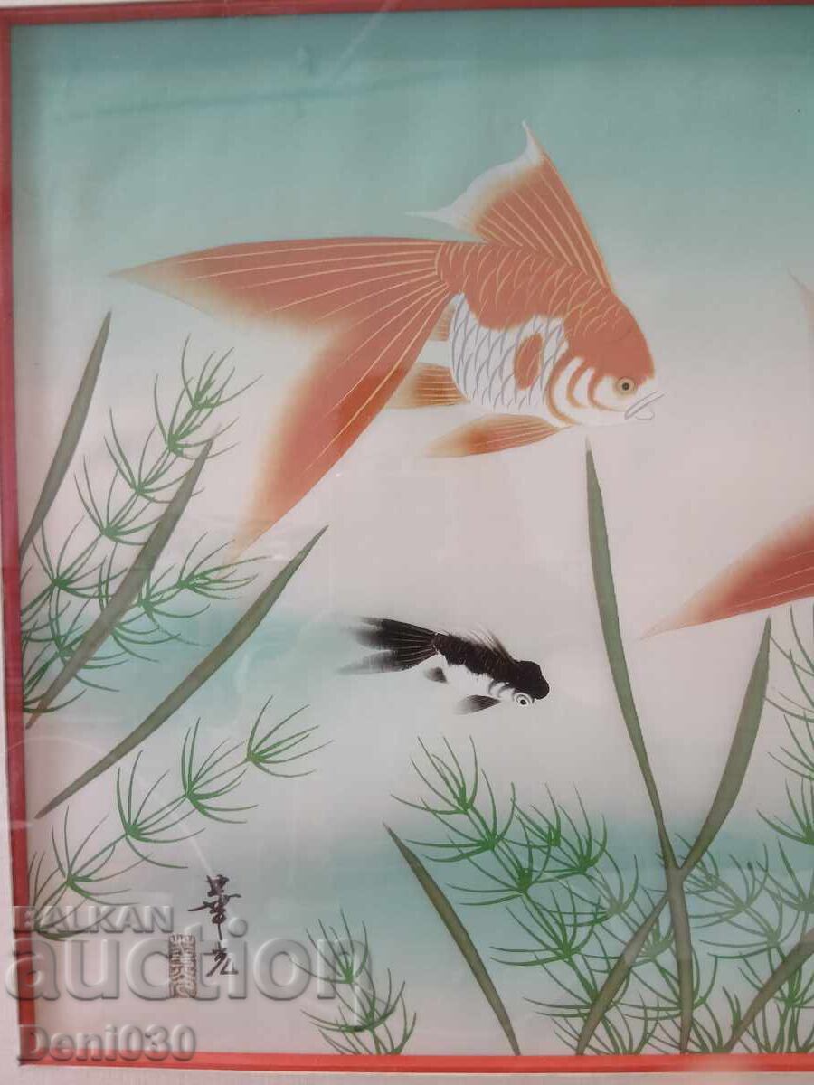 Japanese scenic original painting with price € 3.50 | 6.85 BGN