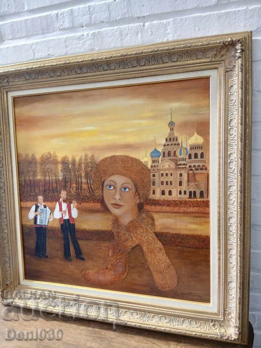 Εξαιρετικά όμορφος παλιός ρωσικός πίνακας, λάδι σε καμβά - 5 Εξαιρετικά όμορφος παλιός ρωσικός πίνακας, λάδι σε καμβά - 5