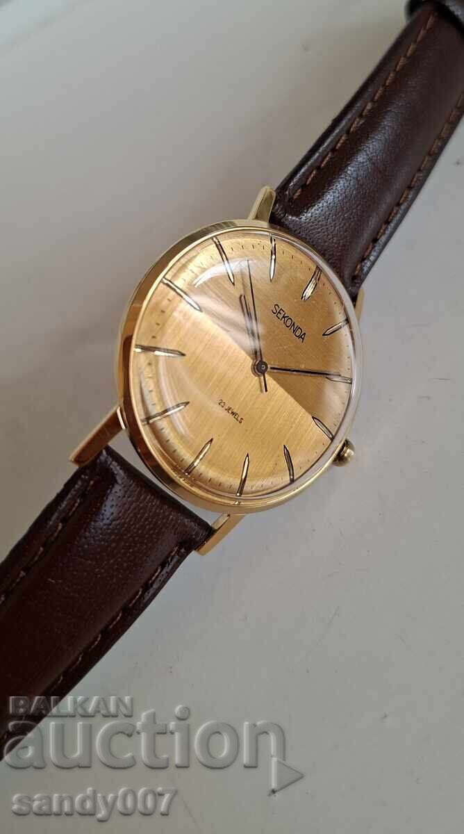 Poljot De Luxe Sekonda 23 rubine URSS SSSR Au 1970
