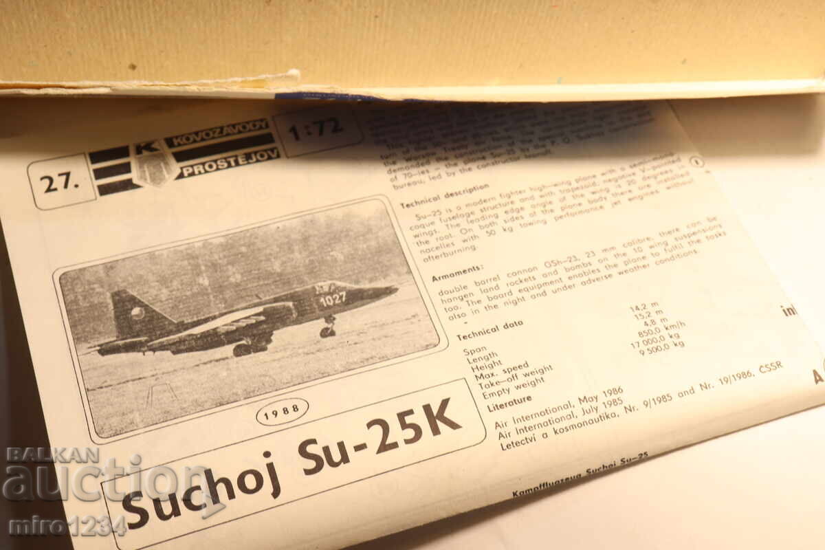 1/72 SU - 25 K AVION MODEL VECHI DE ASAMBLAT - 6 1/72 SU - 25 K AVION MODEL VECHI DE ASAMBLAT - 6