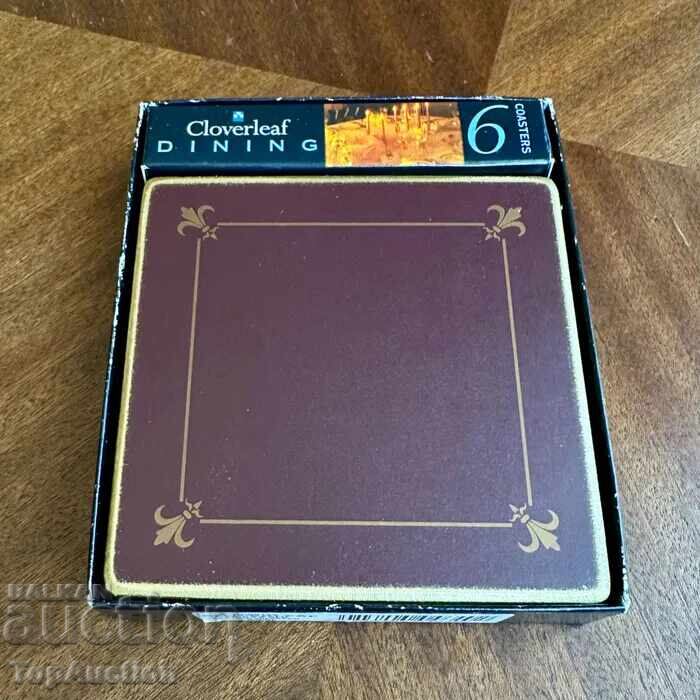 Licitație Set de suporturi pentru pahare din lemn de eucalipt, 6 buc Licitație Set de suporturi pentru pahare din lemn de eucalipt, 6 buc