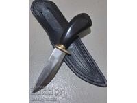 Стар нож с чирени от биволски рог без кания острие