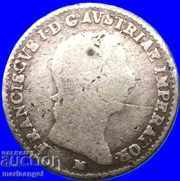 Delivery of 1/4 Lira 1823 Austria for Italy M-Milan Lombardy-Venetia